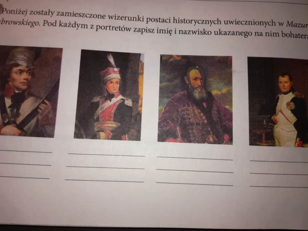 Jakie postacie historyczne występują w Mazurku Dąbrowskiego i ich znaczenie?