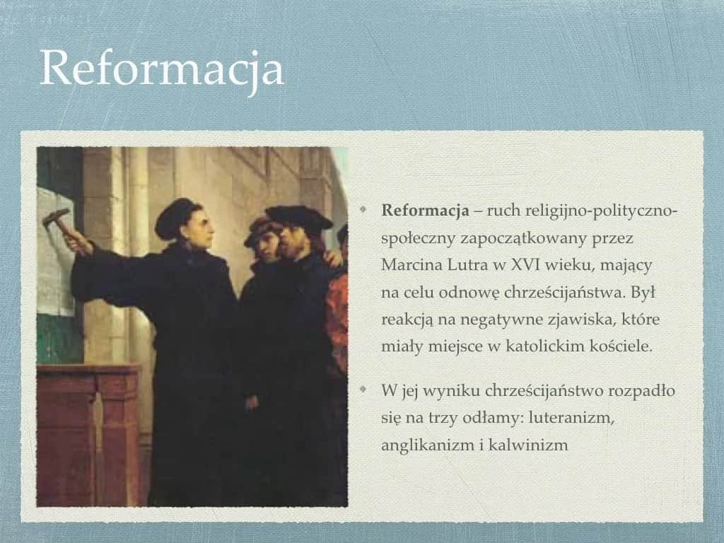 Reformacja definicja i renesans: Kluczowe powiązania i znaczenie